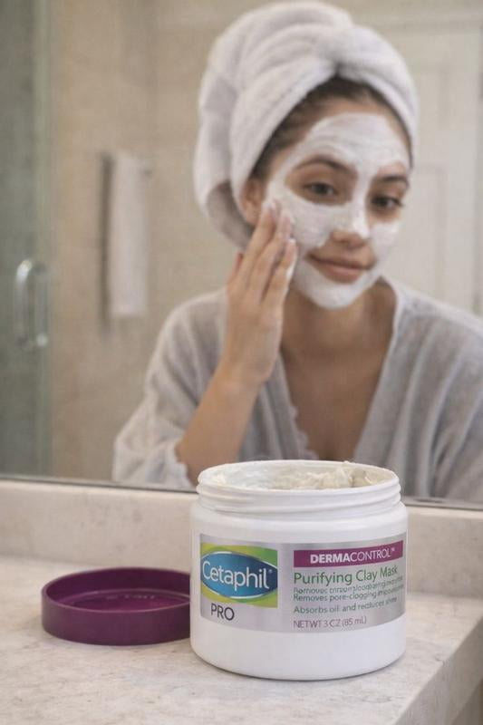 Cetaphil PRO DermaControl Face Purifying Clay Mask, Bentonite Clay