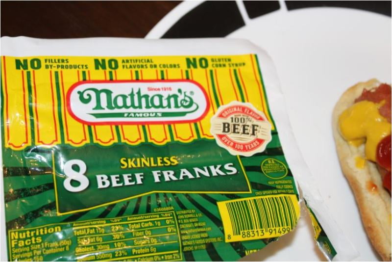 Nathan's Famous Bun Length Skinless Beef Franks, 28 oz ...