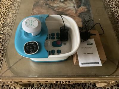 KNQZE Collapsible Heated Foot Spa, 16 Rollers, Bubbles, Pumice