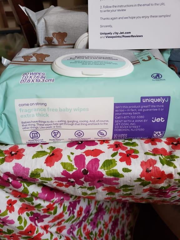 uniquely j baby wipes