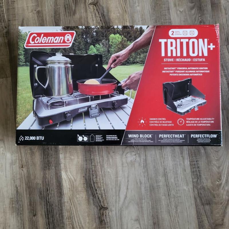 US輸入モデル　希少　Coleman TRITON+ Coleman Triton+ Outdoor Portable Gas Camping Stove, 2 Burners