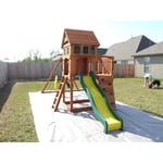  Backyard Discovery Atlantis Cedar Wooden Swing Set 