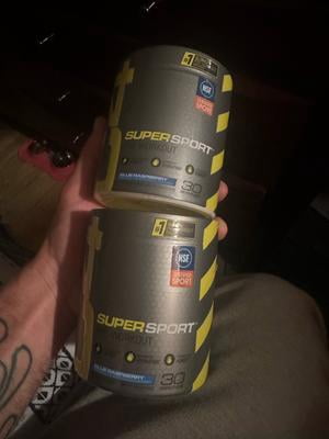 2 pack) C4 Super Sport Pre-Workout Powder, Blue Raspberry, Energy