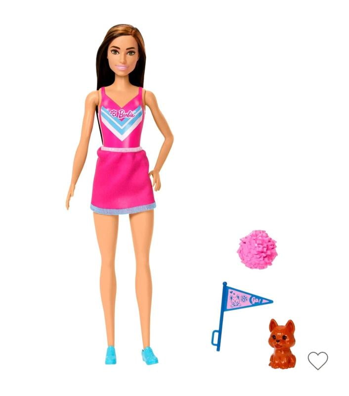 Barbie 12.7" Cheerleader Fashion Doll Black Hair/Blue Eyes Toy New with Box  - Walmart.com