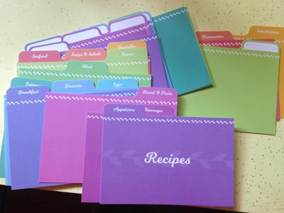 Jot & Mark Recipe Card Dividers, 24 Tabs per Set Works With 4x6 Inch Cards  He for sale online