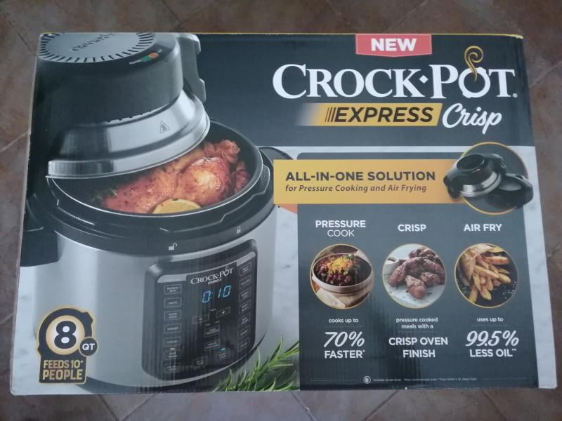 Crock-pot SCCPPA800-V1 Express Crisp 8-Quart Pressure Cooker  Includes Air Fryer Lid, Stainless Steel: Home & Kitchen