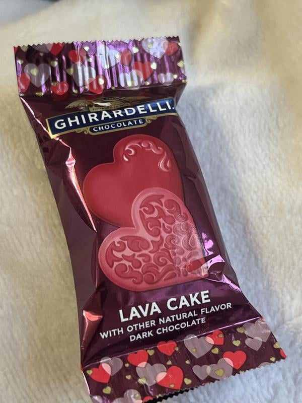 Ghirardelli Valentine's Dark Chocolate Lava Cake Duet Hearts Bag