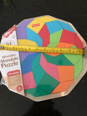 Fisher-Price Wooden Puzzle Toy with Mandala Design for