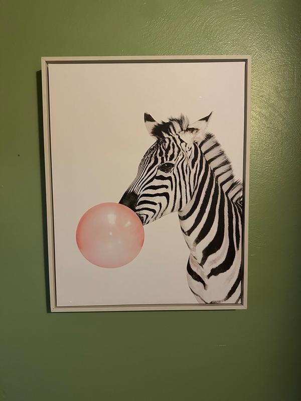 DesignOvation Funny Zebra With Bubble Gum 16