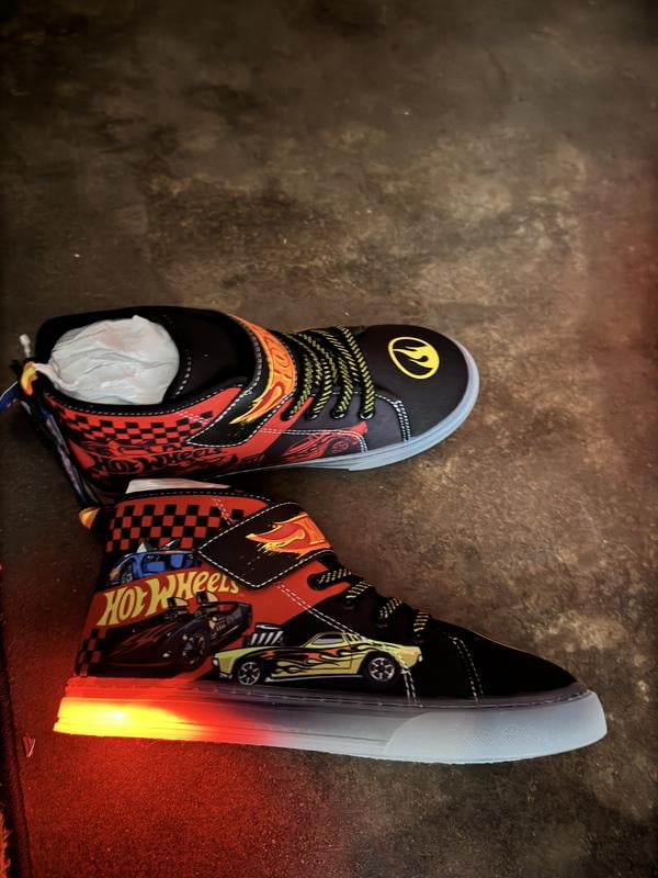 Mattel Hot Wheels Boys Light Up High Top Sneakers - Walmart.com