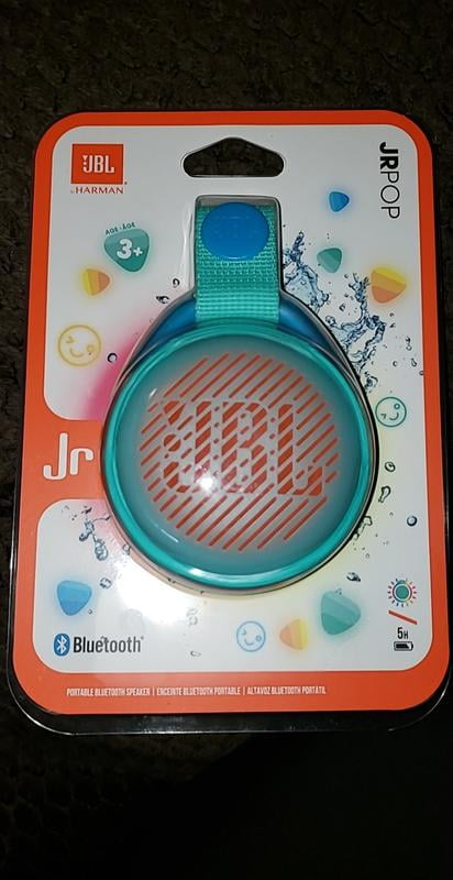 JBL Jr Pop Waterproof Portable Wireless Bluetooth Speaker with Strap  Designed for Kids, Wireless Blu