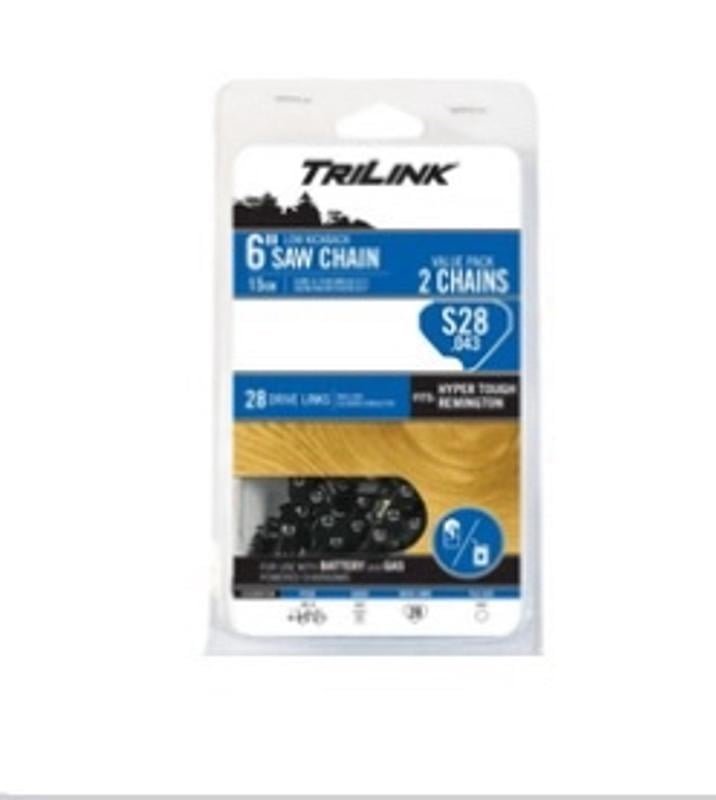 TriLink Saw Chain S28.043 - 6-Inch 2 Pack Replacement Chain for
