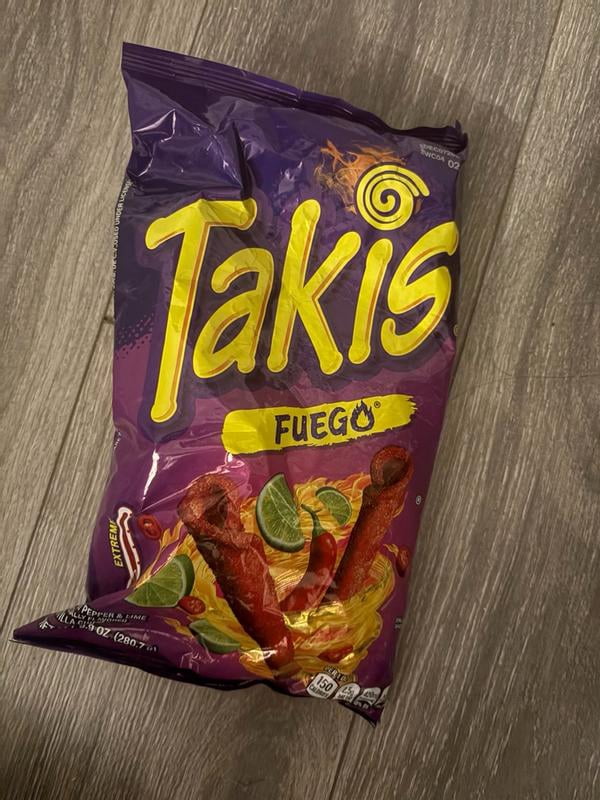 Takis Fuego 17 oz Fiesta Size Bag, Spicy Chili Pepper Lime Rolled