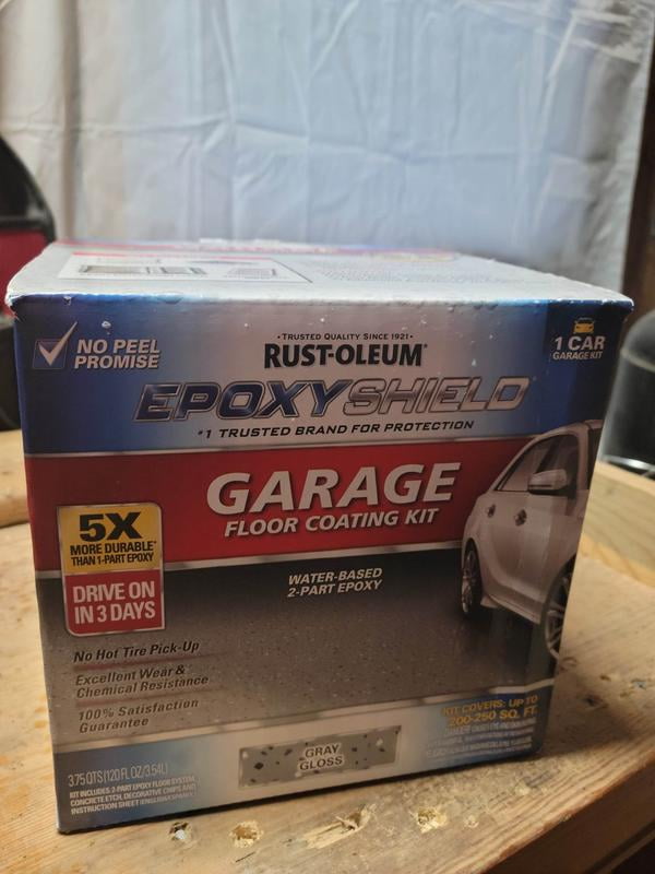 Gray, Rust-Oleum EpoxyShield Gloss Garage Floor Coating Kit