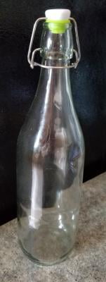 Flip Top Glass Bottle [1 Liter 33 fl. oz.] [Pack of 4] – Swing Top Brewing Bottle with Stopper for Beverages , Oil , Vinegar , Kombucha , Beer , Water