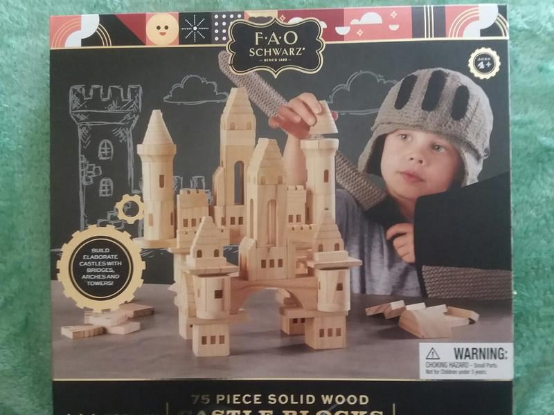 fao schwarz wood castle blocks