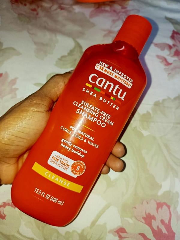 Cantu Sulfate-Free Cleansing Cream Shampoo, 13.5 oz, for Natural