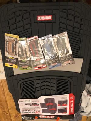 Motor Trend 2-Piece Premium All Weather Rubber Floor Mats For Cars SUVs Trucks, Heavy Duty Universal Fit Trim To Fit Protection (2 Front Floor Mats