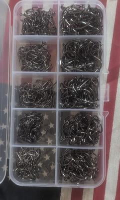 LINKPAL 500pcs Small Fishing Hooks, Assorted Kit with 10 Sizes, Black  Silver, High Carbon Material - Walmart.com