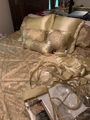 9 Piece Gold Imperial Comforter Set Walmart Com