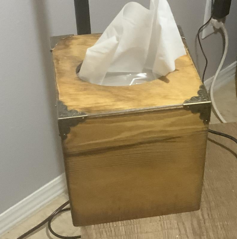 Make Market 6” Unfinished Wooden Tissue Box - Wood Cover Decor