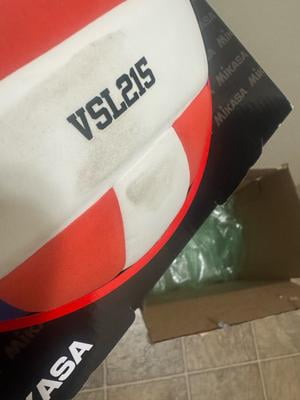 Mikasa Official Size Indoor Sport Volleyball, Colorful Red/White