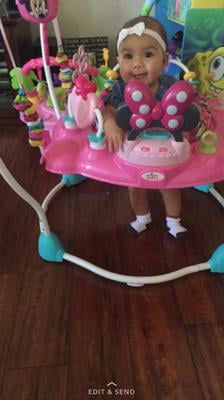 minnie mouse peekaboo activity jumper walmart