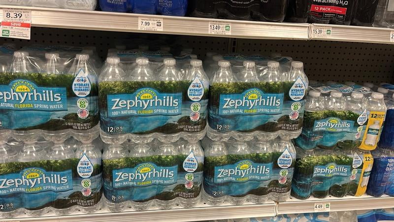 Zephyrhills Florida Spring Water, 20 Fl Oz, Single Plastic Bottle