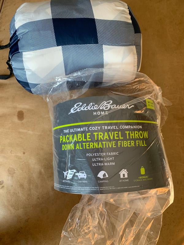 Eddie bauer down throw travel blanket sale