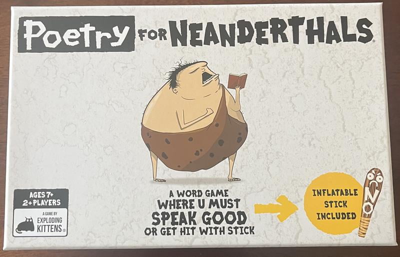 Exploding Kittens Poetry For Neanderthals – Wortratespiel, Ab 7 Jahren, 2+ Spieler, Englische Version