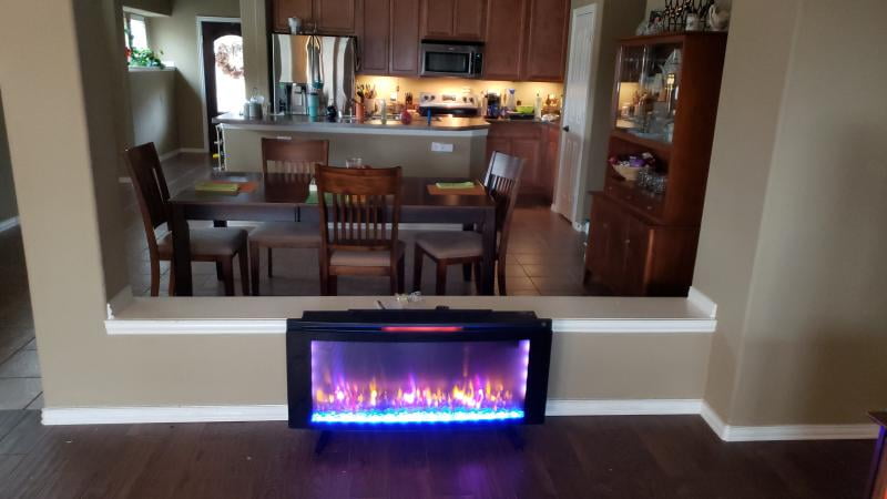 Classic Flame Wall Mount Electric Fireplace - Classicflame 42hf200cgt Cf 42 Wall Mounted Infrared Electric Fireplace Heater W Display Stand Walmart Com Walmart Com