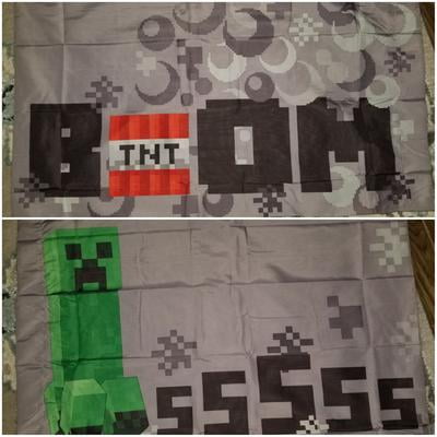 Minecraft Gray Blocks Kid S Bedding Sheet Set Walmart Com