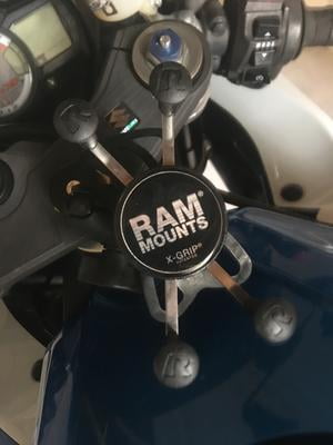  RAM Mounts X-Grip Phone Holder with Motorcycle Fork Stem Base  RAM-B-176-A-UN7U with Short Arm for Stems 12mm to 38mm in Diameter :  Automotive