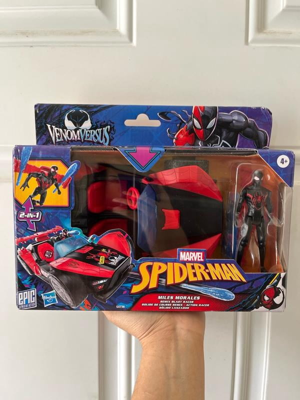 Marvel Spider-Man VenomVersus Miles Morales Action Racer – Figur & Auto Für Actiongeladene Abenteuer Ab 4 Jahren