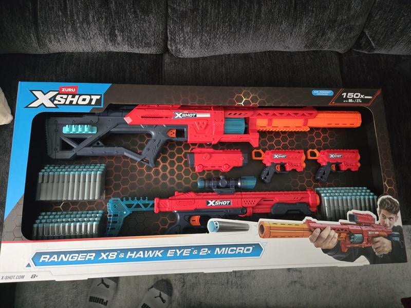 ZURU XSHOT Excel Ranger X8 & Hawk Eye & Micro Blaster Combo Pack