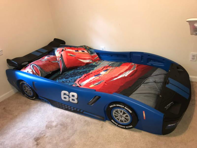 delta children turbo race car twin bed