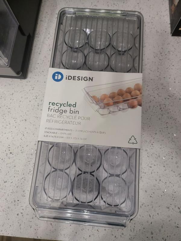 iDesign Fridge Binz BPA-Free Plastic Stackable 21 Egg Holder