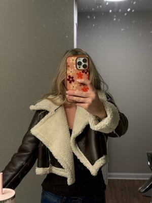 CHARTOU Women PU Faux Leather Jacket Moto Bker Crop Jacket Zpper