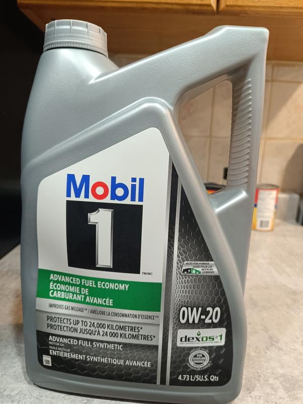 Mobil 1™ Advanced Fuel Economy Full Synthetic Motor Oil 0W-20