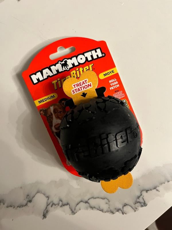 Mammoth TireBiter Advanced Ball Rubber Dog Toy w/Treat Station