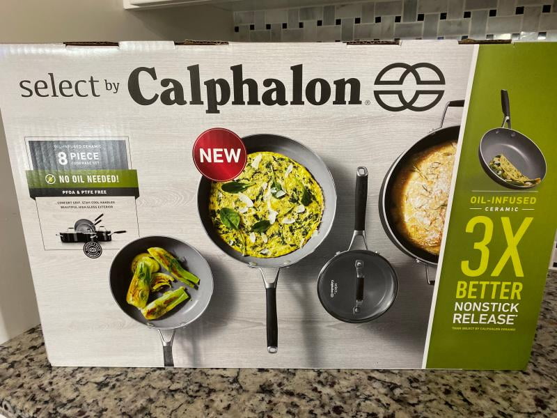 Select By Calphalon 8pc Oil Infused Ceramic Cookware Set : Target