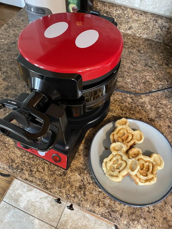 Disney Mickey Mouse Double Flip Waffle Maker, Rotating, Nonstick
