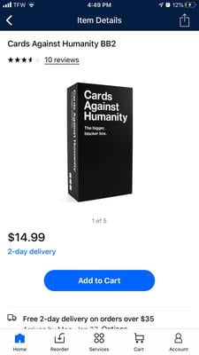 Cards Against Humanity The Bigger Blacker Box Walmart Com Walmart Com