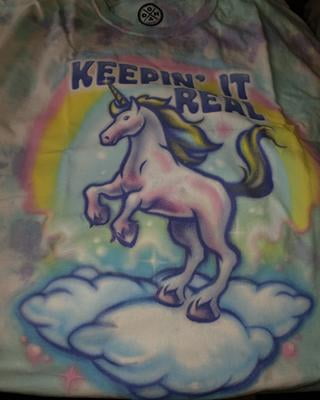 keeping it real unicorn shirt