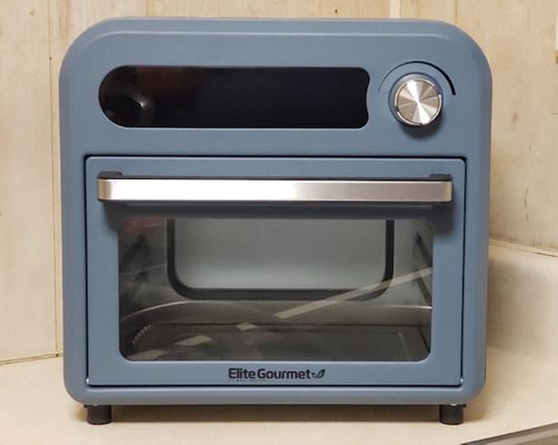 Elite Gourmet Infinite-Use Air Fryer Oven, Stainless Steel, 10 L 