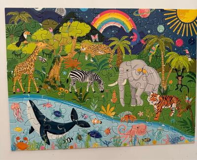 Ceaco Kids 100 Piece Jigsaw Puzzle - Glow-in-the-Dark Animals
