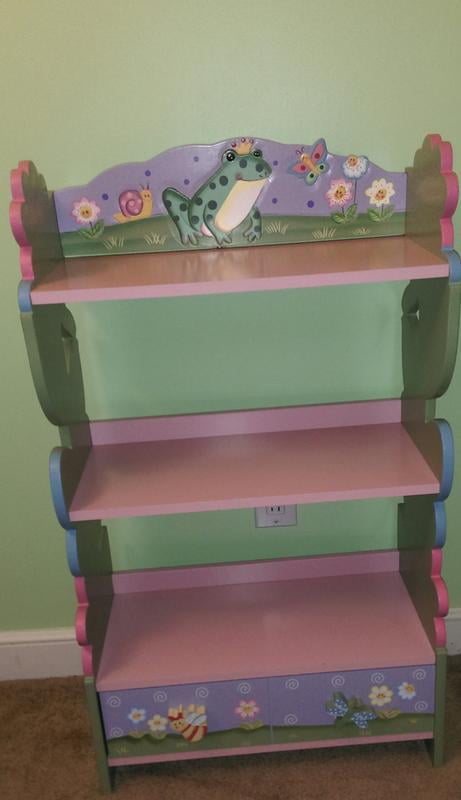 Magic Garden Kids Bookshelf 3 Tier With Storage Drawer Walmart