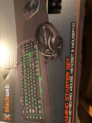Blackweb Gaming Starter Kit With Keyboard Mouse Mousepad And Headset