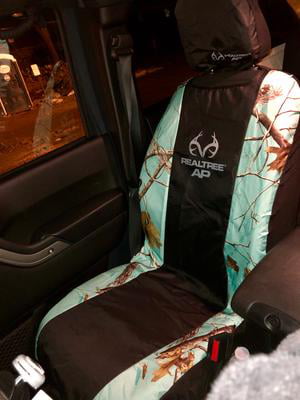 Realtree Apc Mint Camo Low Back Seat Cover Com - Teal Camo Seat Cover Set