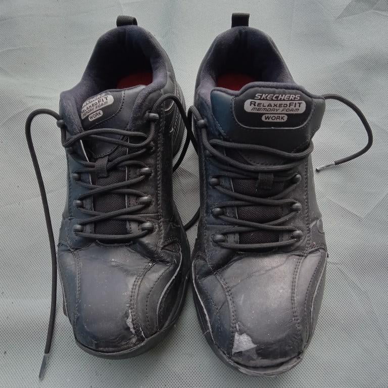 Skechers Work Men's Slip Resistant Dighton Strits Work Sneaker